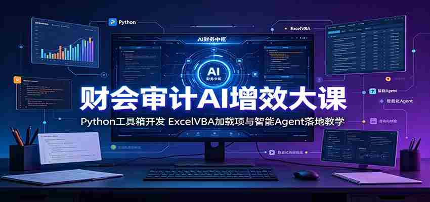 财会审计AI增效大课：Python工具箱开发，ExcelVBA加载项与智能Agent落地教学-任任的小木屋 - 热点知汇