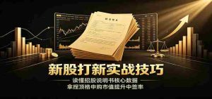 新股打新实战技巧:读懂招股说明书核心数据,拿捏顶格申购市值提升中签率-任任的小木屋 - 热点知汇