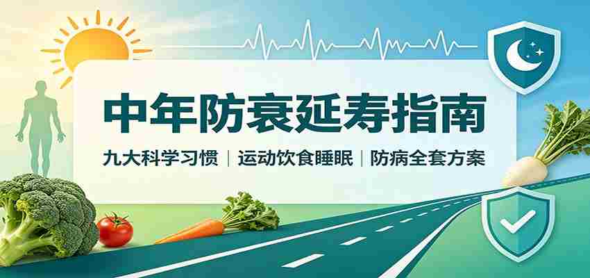 中年防衰延寿指南：九大科学习惯，运动饮食睡眠防病全套方案-任任的小木屋 - 热点知汇