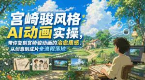 宫崎骏风格AI动画实操,带你复刻宫崎骏动画的治愈质感,从创意到成片全流程落地-任任的小木屋 - 热点知汇