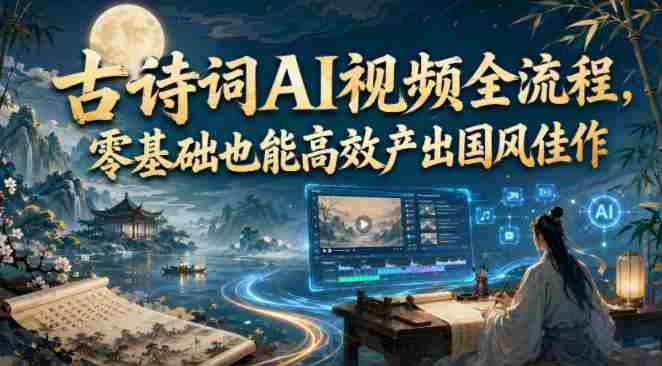 古诗词AI视频全流程，零基础也能高效产出国风佳作-任任的小木屋 - 热点知汇