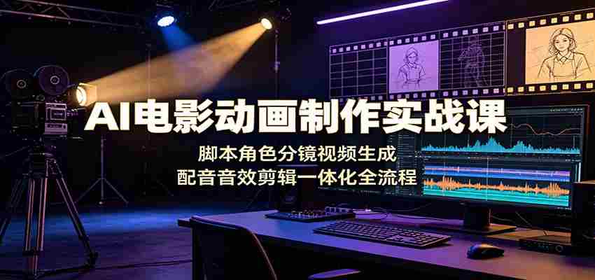 AI电影动画制作实战课：脚本角色分镜视频生成，配音音效剪辑一体化全流程-任任的小木屋 - 热点知汇