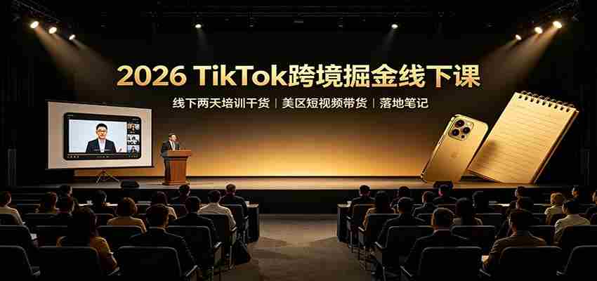 2026 TikTok跨境掘金线下课：线下两天培训干货，美区短视频带货落地笔记-任任的小木屋 - 热点知汇