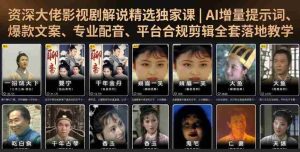 资深大佬影视剧解说精选独家课｜AI增量提示词、爆款文案、专业配音、平台合规剪辑全套落地教学-任任的小木屋 - 热点知汇