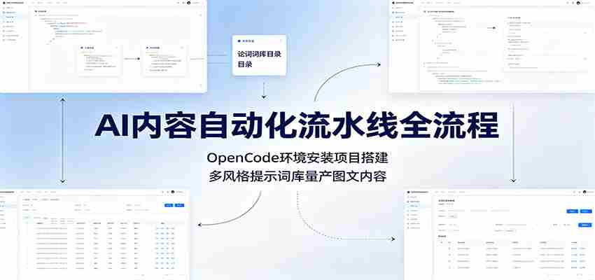 AI内容自动化流水线全流程：OpenCode环境安装项目搭建，多风格提示词库量产图文内容-任任的小木屋 - 热点知汇