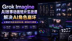 Grok Imagine AI故事动画短片实战课|解决AI角色崩坏,从零制作电影级叙事动画、精剪成片全教程(中英字幕)-任任的小木屋 - 热点知汇