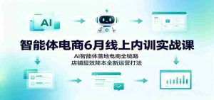 智能体电商6月线上内训实战课：AI智能体落地电商全链路，店铺提效降本全新运营打法-任任的小木屋 - 热点知汇