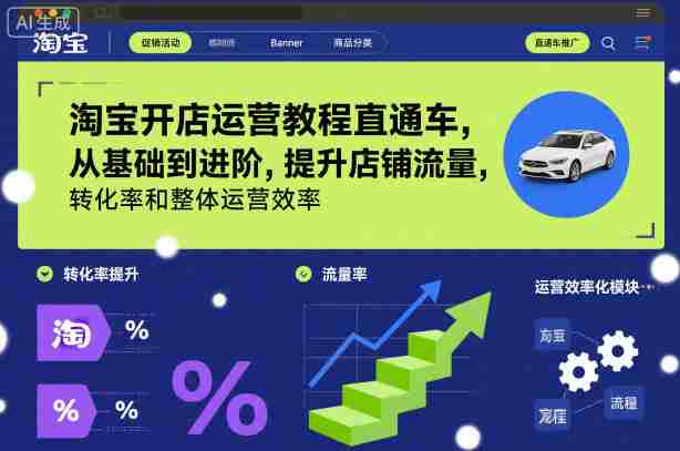 淘宝开店运营教程直通车，从基础到进阶，提升店铺流量，转化率和整体运营效率（更新26年07月11日）-任任的小木屋 - 热点知汇