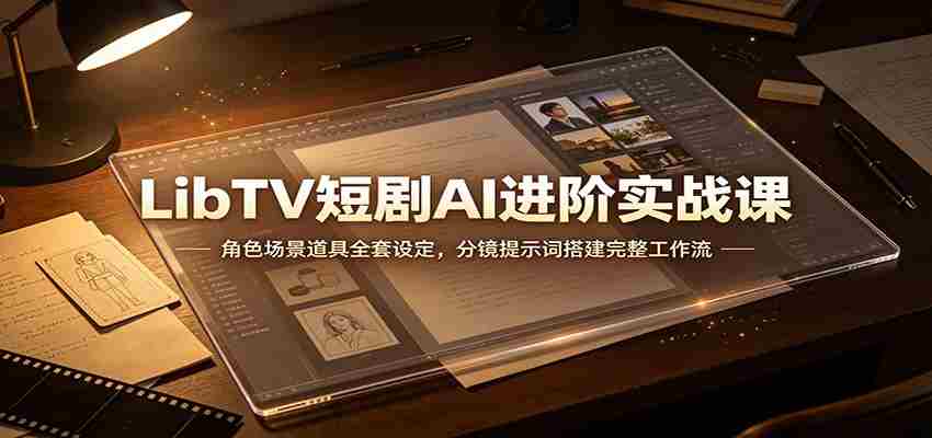 LibTV短剧AI进阶实战课:角色场景道具全套设定,分镜提示词搭建完整工作流-任任的小木屋 - 热点知汇