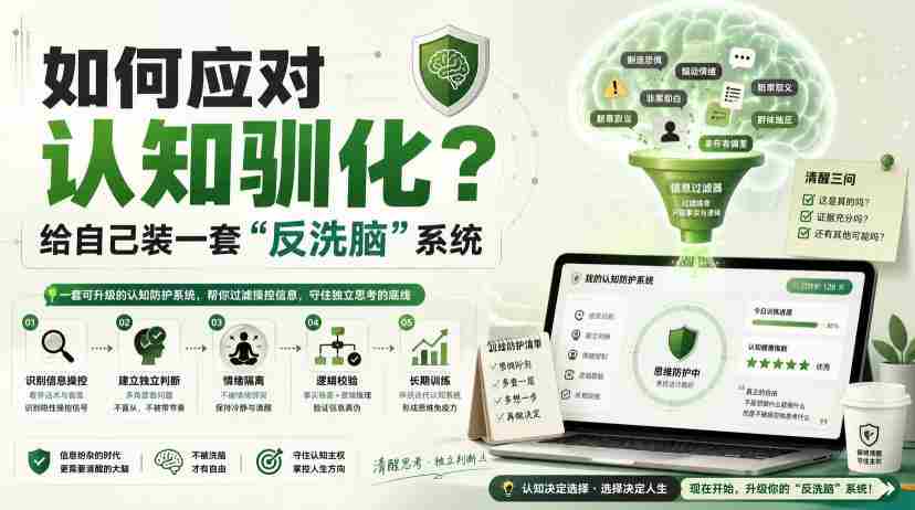 付费文章：如何应对认知驯化？给自己装一套“反洗脑”系统-任任的小木屋 - 热点知汇
