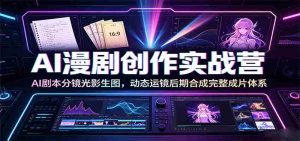 AI漫剧创作实战营:AI剧本分镜光影生图,动态运镜后期合成完整成片体系-任任的小木屋 - 热点知汇