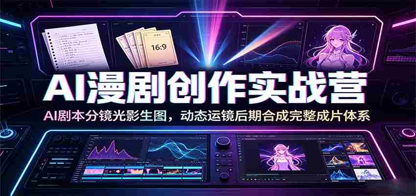 AI漫剧创作实战营：AI剧本分镜光影生图，动态运镜后期合成完整成片体系-任任的小木屋 - 热点知汇
