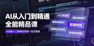 AI从入门到精通全能精品课｜AI工具实操+爆款视频制作+剪辑特效+自媒体起号变现+职场高效赋能全教程-任任的小木屋 - 热点知汇
