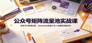 公众号矩阵流量池实战课:多账号IP搭建运营,DeepSeek批量产出入池爆款完整体系-任任的小木屋 - 热点知汇
