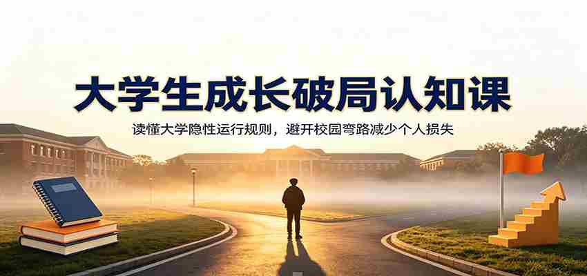 大学生成长破局认知课：读懂大学隐性运行规则，避开校园弯路减少个人损失-任任的小木屋 - 热点知汇