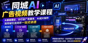 同城AI广告视频教学课程,从基础理论、分行业广告脚本、AI成片制作到同城引流闭环一站式讲透-任任的小木屋 - 热点知汇