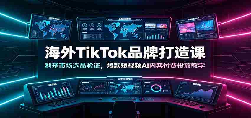 海外TikTok品牌打造课：利基市场选品验证，爆款短视频AI内容付费投放教学-任任的小木屋 - 热点知汇