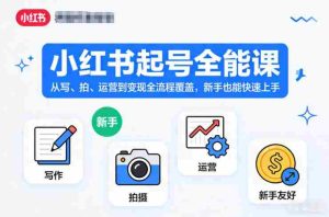 小红书起号全能课，从写、拍、运营到变现全流程覆盖，新手也能快速上手（更新）-任任的小木屋 - 热点知汇
