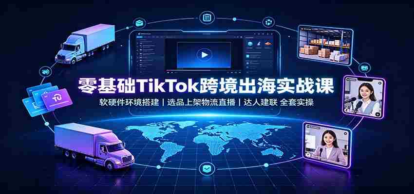 零基础TikTok跨境出海实战课：软硬件环境搭建，选品上架物流直播，达人建联全套实操-任任的小木屋 - 热点知汇