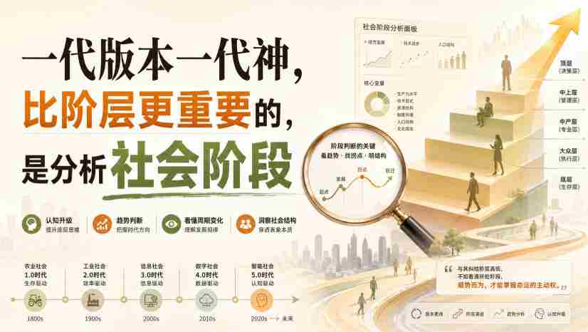 付费文章：一代版本一代神，比阶层更重要的，是分析社会阶段-任任的小木屋 - 热点知汇
