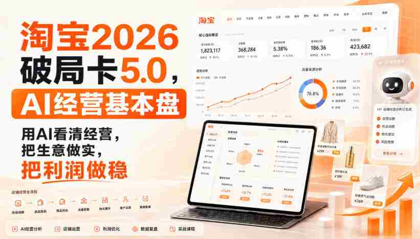 智篆商业-淘宝2026破局卡5.0，AI经营基本盘，用AI看清经营，把生意做实，把利润做稳-任任的小木屋 - 热点知汇