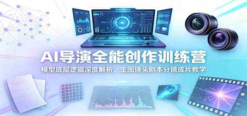 AI导演全能创作训练营:模型底层逻辑深度解析,生图镜头剧本分镜成片教学-任任的小木屋 - 热点知汇