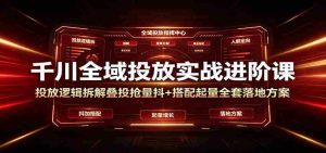 千川全域投放实战进阶课:投放逻辑拆解,叠投抢量抖+搭配起量全套落地方案-任任的小木屋 - 热点知汇