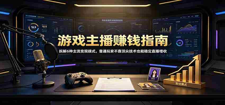 游戏主播赚钱指南：拆解6种主流变现模式，普通玩家不靠顶尖技术也能稳定直播增收-任任的小木屋 - 热点知汇