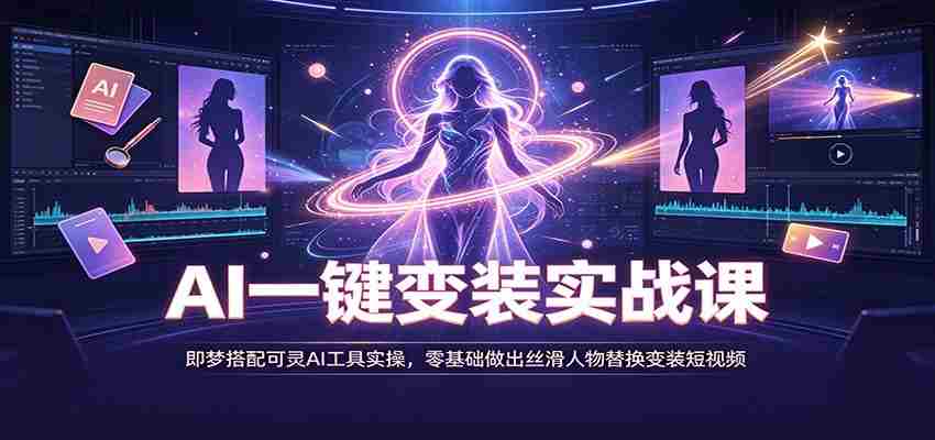 AI一键变装实战课：即梦搭配可灵AI工具实操，零基础做出丝滑人物替换变装短视频-任任的小木屋 - 热点知汇