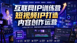 互联网IP训练营,短视频IP打造,内容创作运营-任任的小木屋 - 热点知汇
