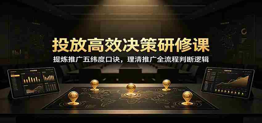 投放高效决策研修课：提炼推广五纬度口诀，理清推广全流程判断逻辑-任任的小木屋 - 热点知汇