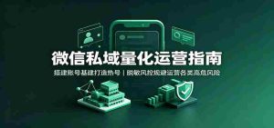 微信私域量化运营指南：搭建账号基建打造热号，脱敏风控规避运营各类高危风险-任任的小木屋 - 热点知汇