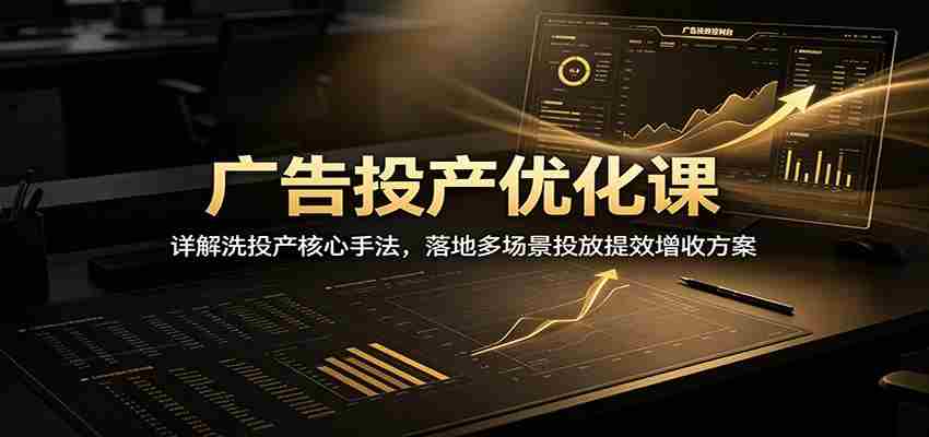 广告投产优化课：详解洗投产核心手法，落地多场景投放提效增收方案-任任的小木屋 - 热点知汇