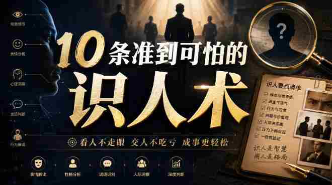 付费文章:10条准到可怕的识人术-任任的小木屋 - 热点知汇