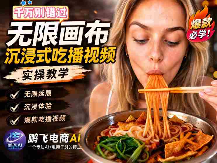 保姆级教程|用AI无线画布做沉浸式吃播,3步直接出片,无线画布工作流,操作简单好上手-任任的小木屋 - 热点知汇