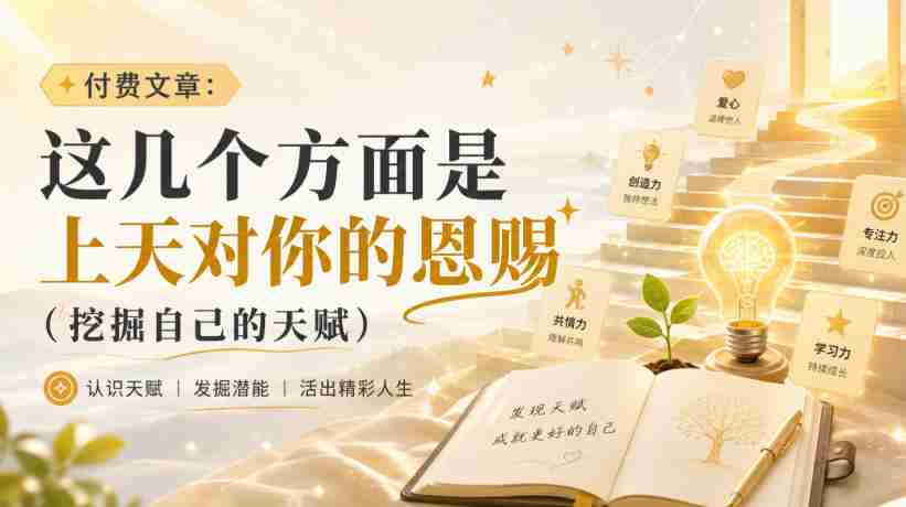 付费文章：这几个方面是上天对你的恩赐（挖掘自己的天赋）-任任的小木屋 - 热点知汇