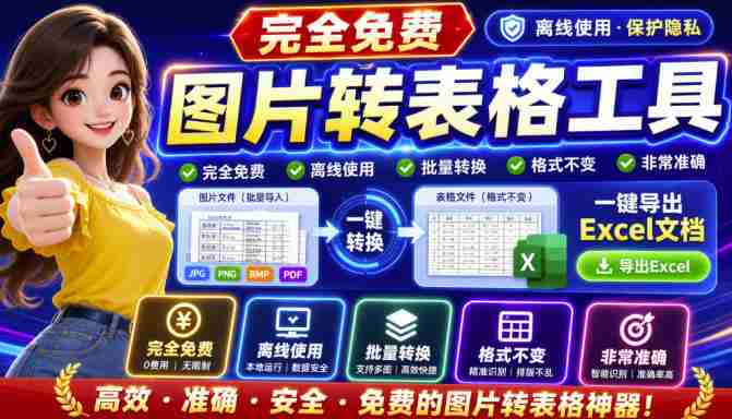 图片表格识别提取工具，支持一键从图片中智能提取表格并导出Excel文件，可离线免网运行，FastTableOCR-任任的小木屋 - 热点知汇