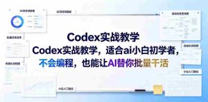 Codex实战教学,适合ai小白初学者,不会编程,也能让AI替你批量干活-任任的小木屋 - 热点知汇