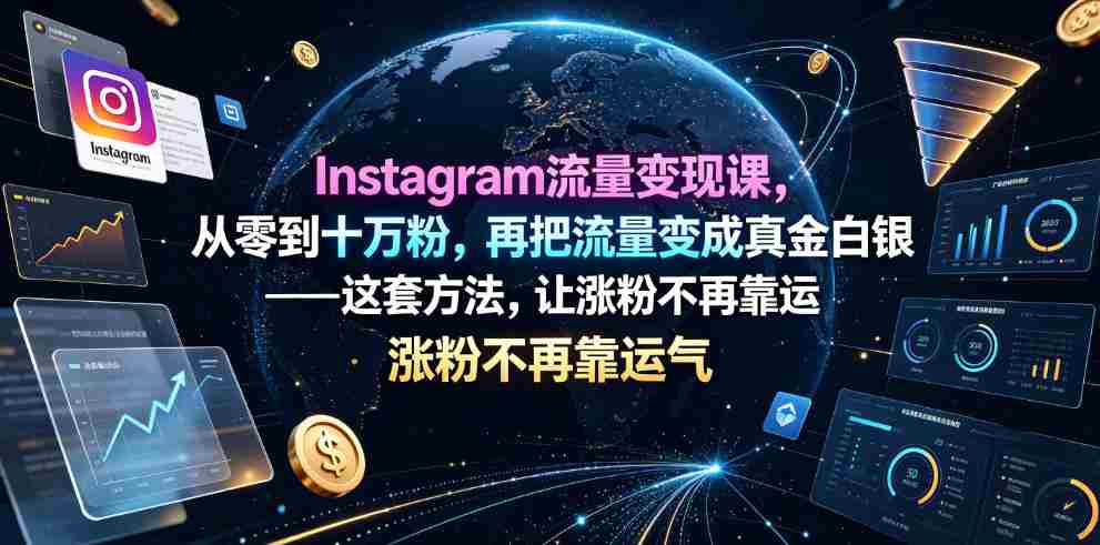 Instagram流量变现课，从零到十万粉，再把流量变成真金白银——这套方法，让涨粉不再靠运气【原创双语字幕】-任任的小木屋 - 热点知汇
