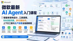 微软最新AI Agent入门课程|智能体架构设计、工具调用、RAG知识库、多代理协作、上下文工程与生产部署全链路教程【英文】-任任的小木屋 - 热点知汇