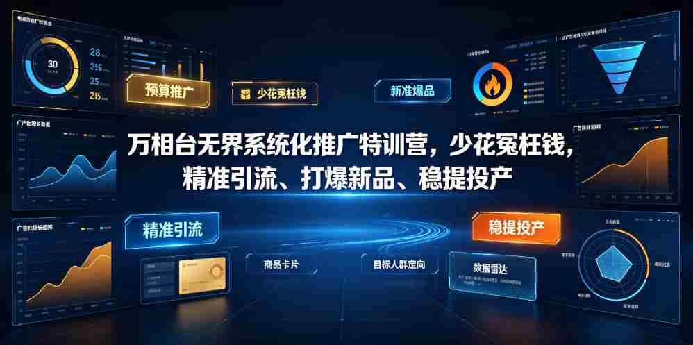万相台无界系统化推广特训营VI0.0,少花冤枉钱,精准引流、打爆新品、稳提投产(全程录音+字幕)-任任的小木屋 - 热点知汇