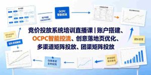 竞价投放系统培训直播课｜账户搭建、OCPC智能控流、创意落地页优化、多渠道矩阵投放、团队管理与副业变现全阶实战-任任的小木屋 - 热点知汇