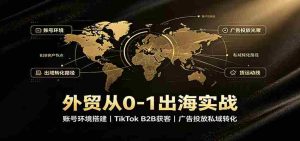 外贸从0-1出海实战:账号环境搭建,TikTok B2B获客,广告投放私域转化-任任的小木屋 - 热点知汇