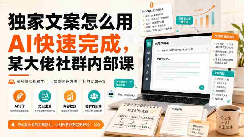 独家文案怎么用AI快速完成，某大佬社群内部课-任任的小木屋 - 热点知汇