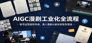 AIGC漫剧工业化全流程：账号运营版权申请，真人漫剧从剧本到发布落地-任任的小木屋 - 热点知汇