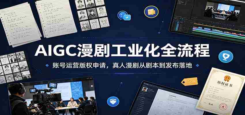 AIGC漫剧工业化全流程：账号运营版权申请，真人漫剧从剧本到发布落地-任任的小木屋 - 热点知汇