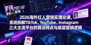 2026海外红人营销实理论课,系统拆解TikTok、YouTube、Instagram三大主流平台的算法特点与底层营销逻辑-任任的小木屋 - 热点知汇