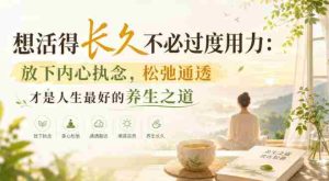 付费文章：想活得长久不必过度用力：放下内心执念，松弛通透才是人生最好的养生之道-任任的小木屋 - 热点知汇
