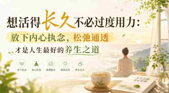 付费文章：想活得长久不必过度用力：放下内心执念，松弛通透才是人生最好的养生之道-任任的小木屋 - 热点知汇