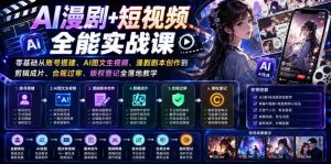 AI漫剧+短视频全能实战课|零基础从账号搭建、AI图文生视频、漫剧剧本创作到剪辑成片、合规过审、版权登记全落地教学-任任的小木屋 - 热点知汇